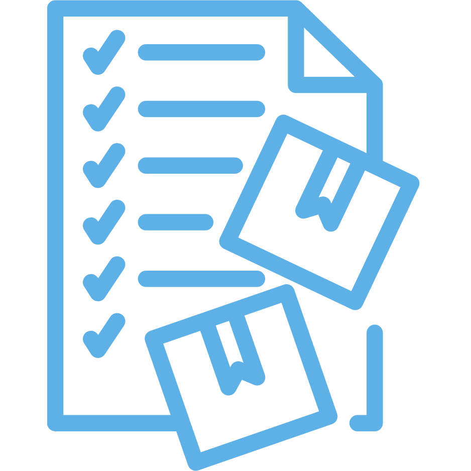 Checklist icon with folder and paper